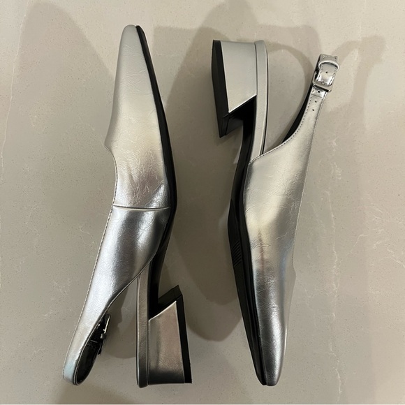 Naturalizer “Ginger” Silver Slingback Low Heel Women’s Size 8 - Worn Once - Picture 6 of 7